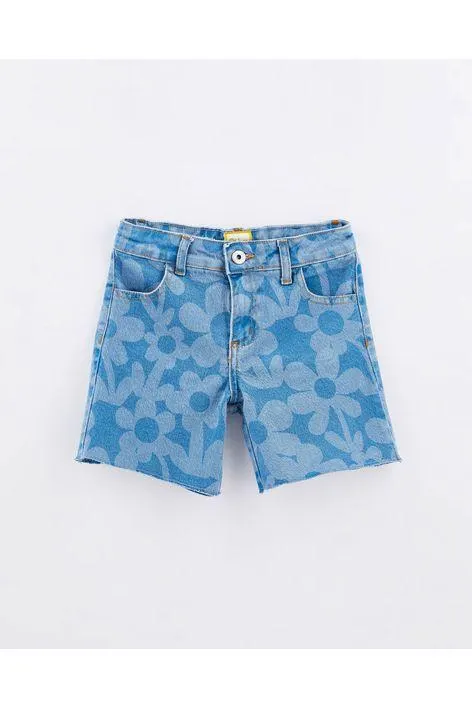 Short Sarja Floral Jet