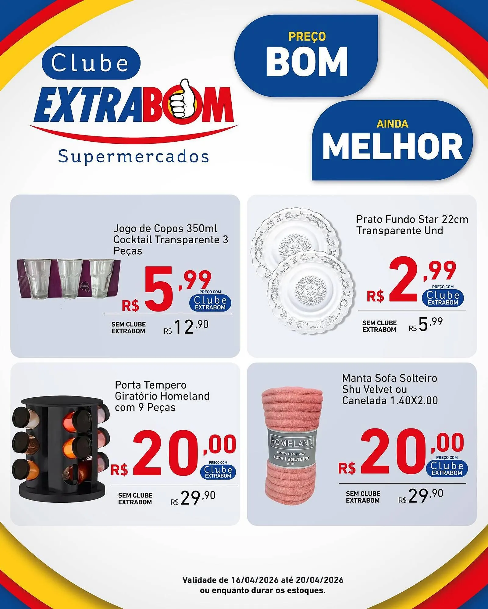 Encarte de Catálogo Extrabom Supermercados 17 de abril até 20 de abril 2026 - Pagina 1