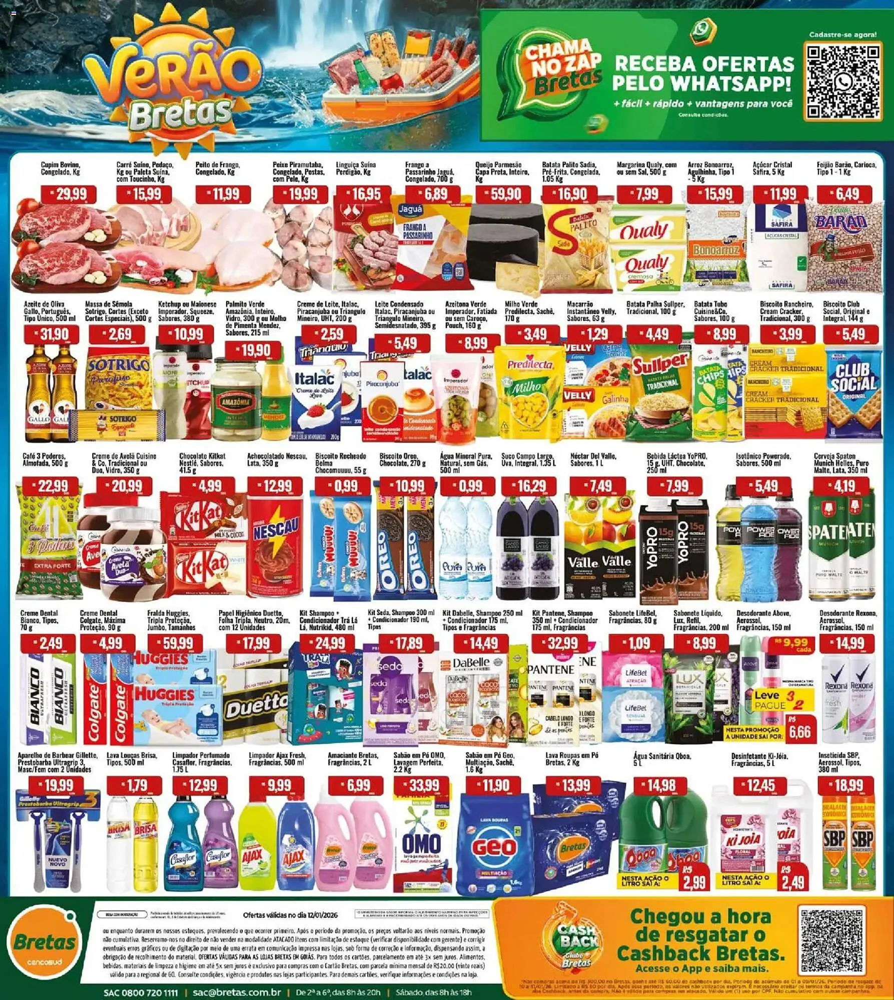 Encarte de Catálogo Supermercados Bretas 12 de janeiro até 13 de janeiro 2026 - Pagina 1