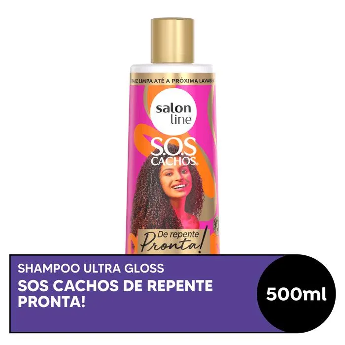 Shampoo Ultra Gloss Salon Line SOS Cachos de Repente Pronta! 500ml