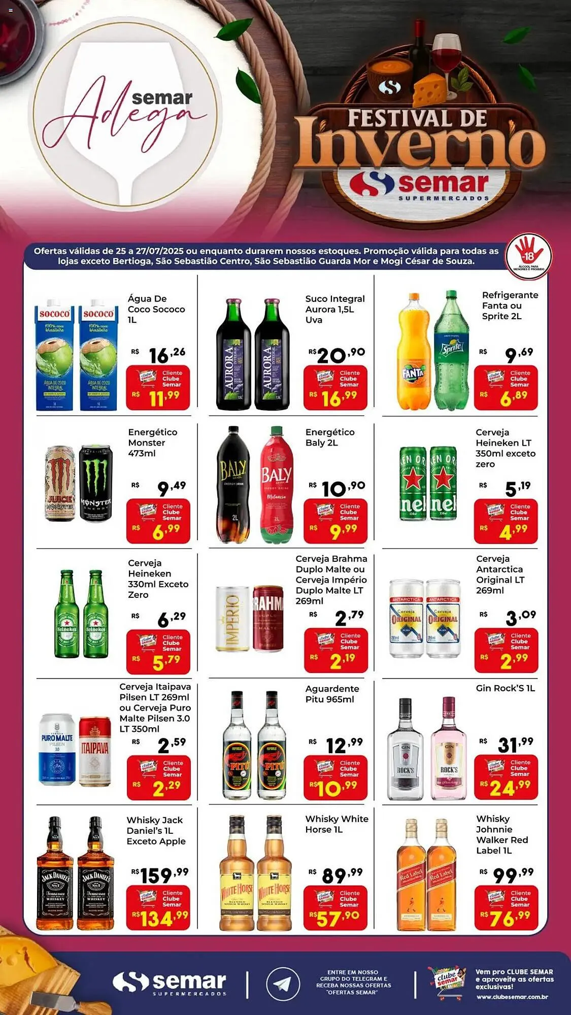 Encarte de Catálogo Semar Supermercado 25 de julho até 28 de julho 2025 - Pagina 1