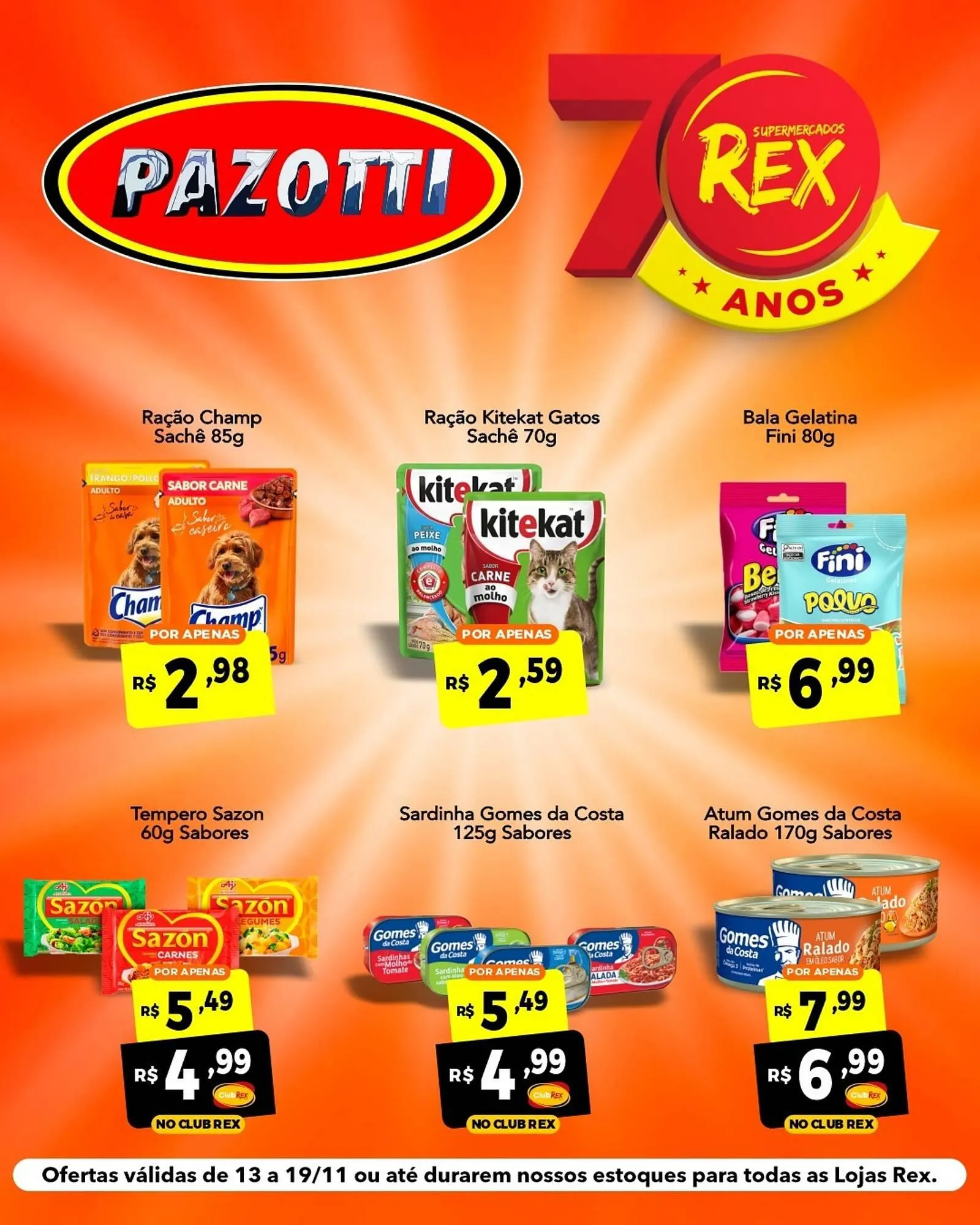 Encarte de Catálogo Supermercados Rex 13 de novembro até 19 de novembro 2025 - Pagina 1