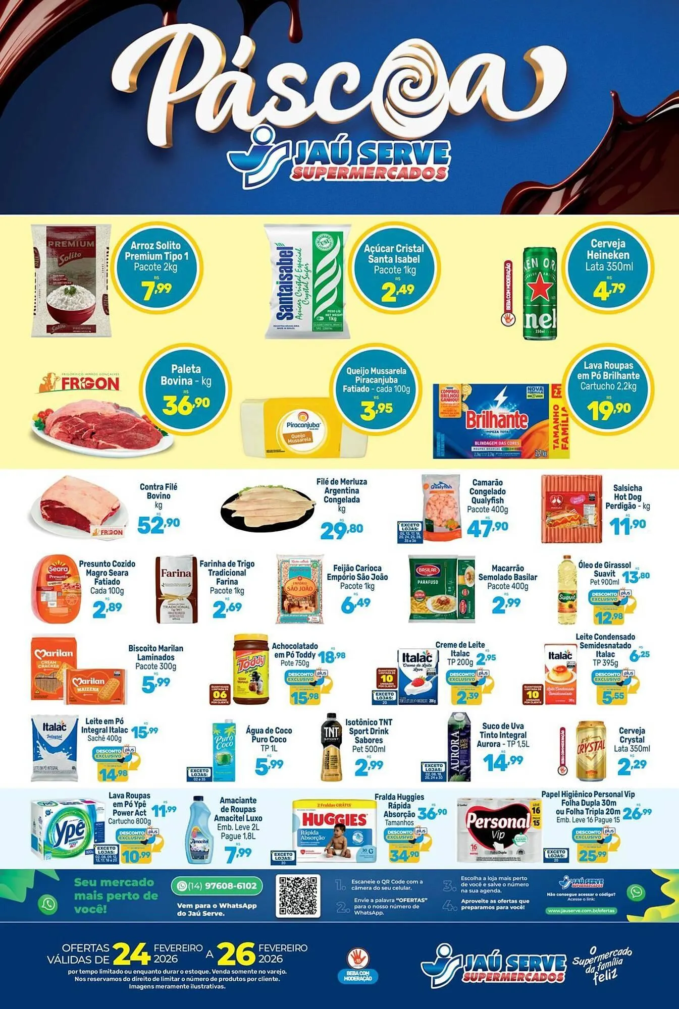 Encarte de Catálogo Supermercados Jau Serve 24 de fevereiro até 26 de fevereiro 2026 - Pagina 1