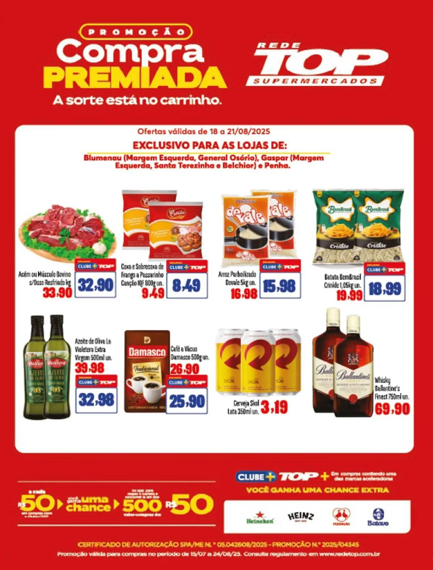 Encarte de Catálogo Rede Top 18 de agosto até 24 de agosto 2025 - Pagina 1