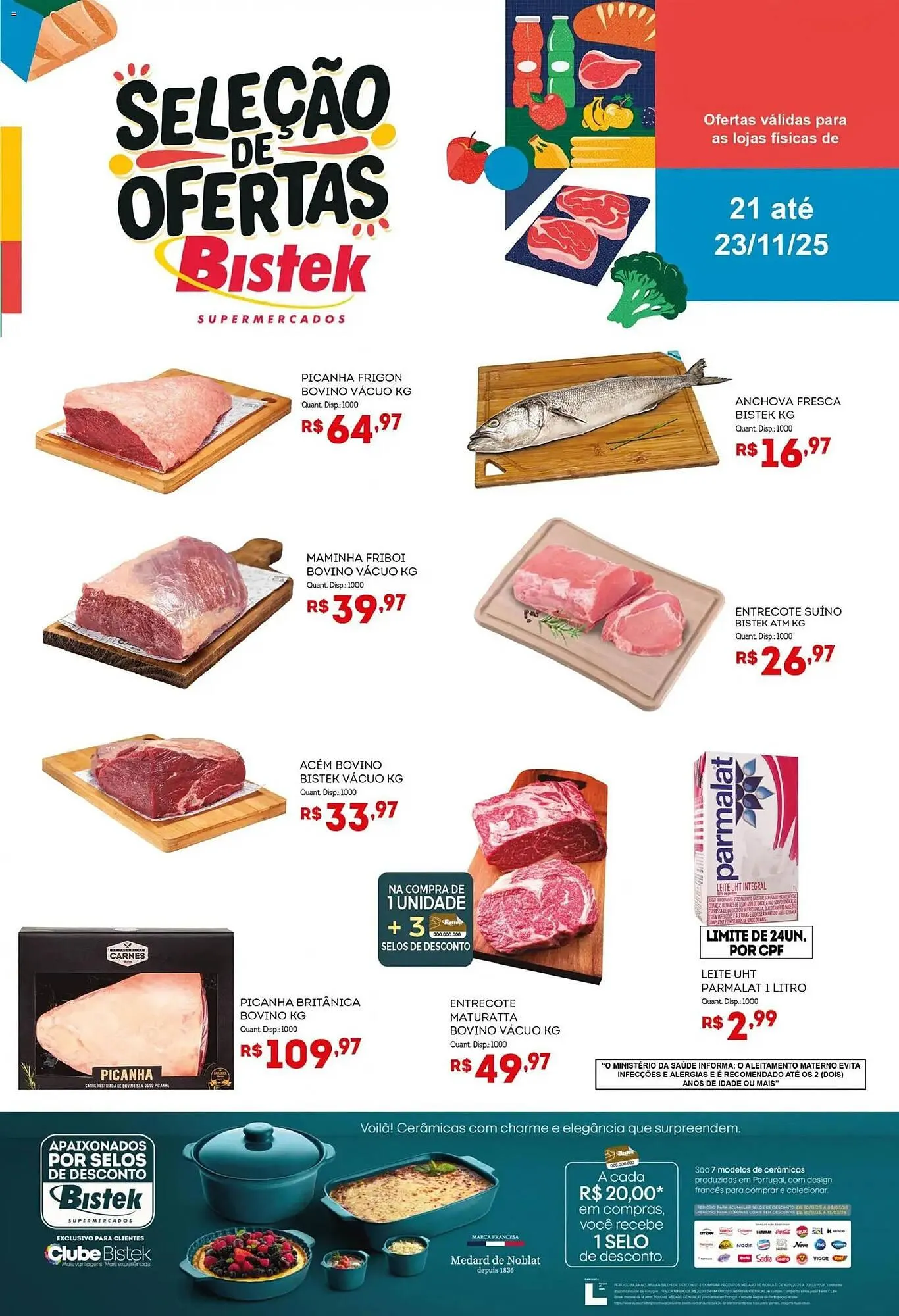 Encarte de Encarte Bistek Supermercados 21 de novembro até 23 de novembro 2025 - Pagina 1