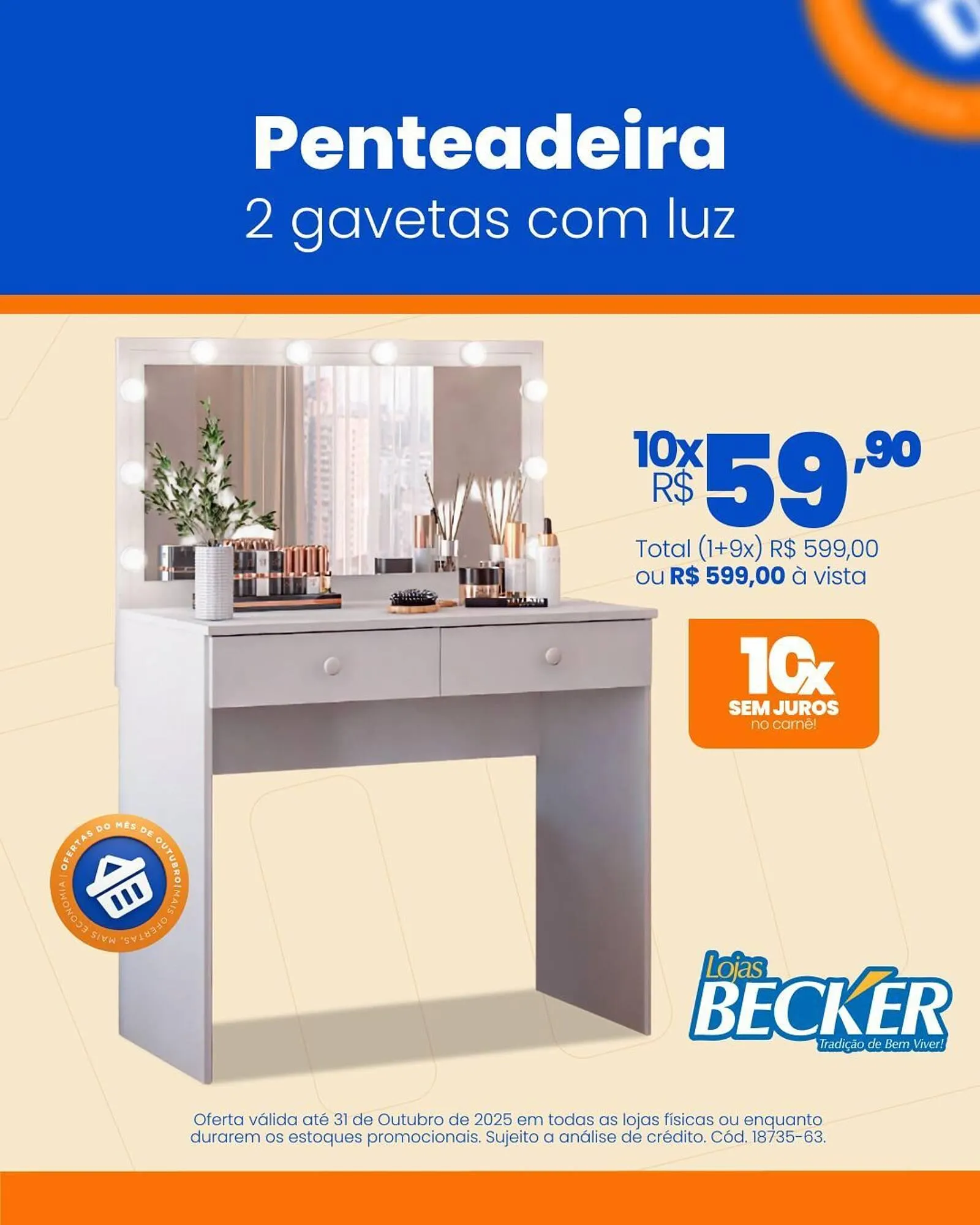 Encarte de Folheto Lojas Becker 13 de outubro até 31 de outubro 2025 - Pagina 1