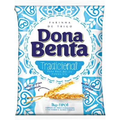 Farinha de Trigo sem Fermento pacote 1kg - Dona Benta