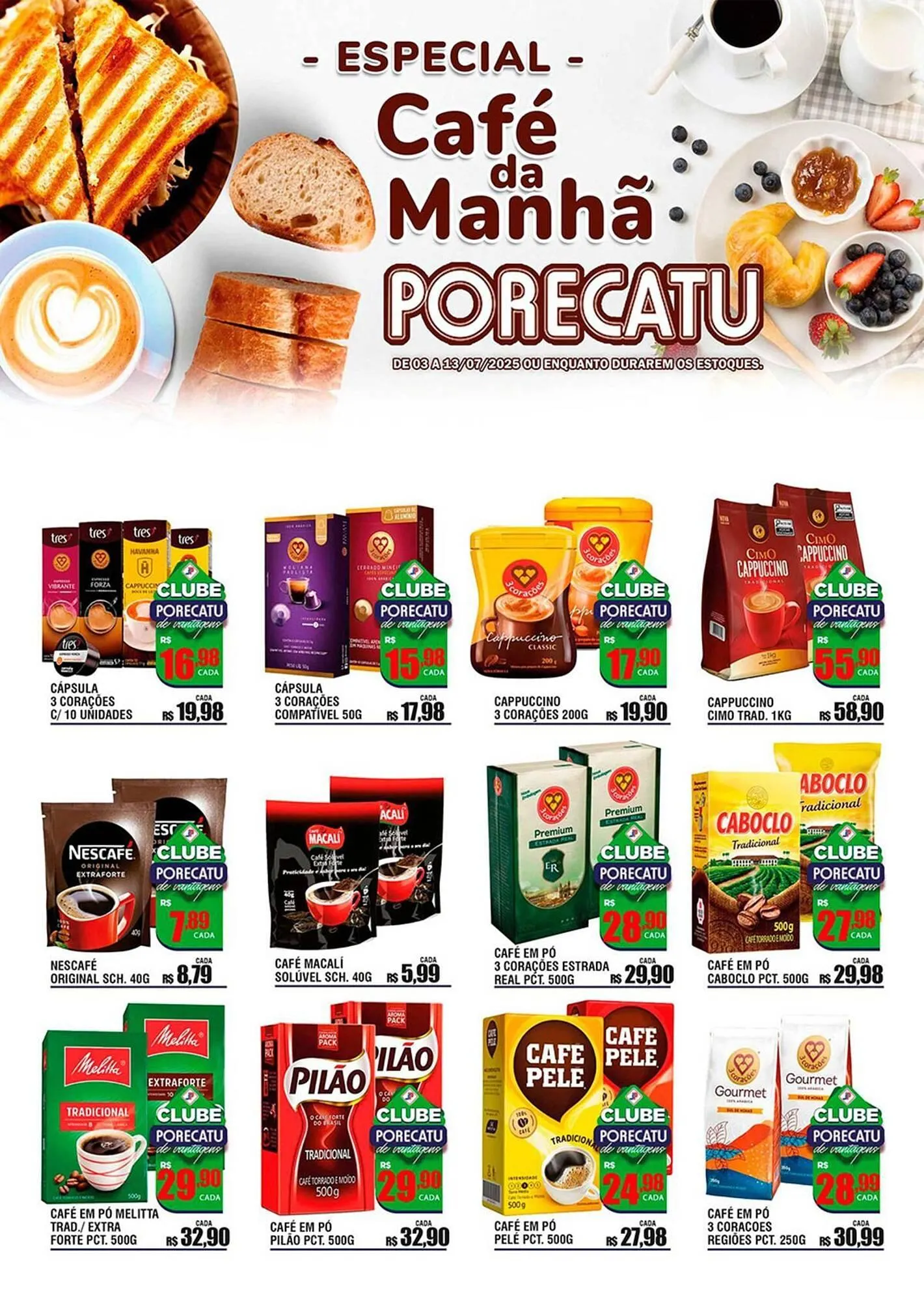 Encarte de Catálogo Supermercado Porecatu 11 de julho até 13 de julho 2025 - Pagina 1