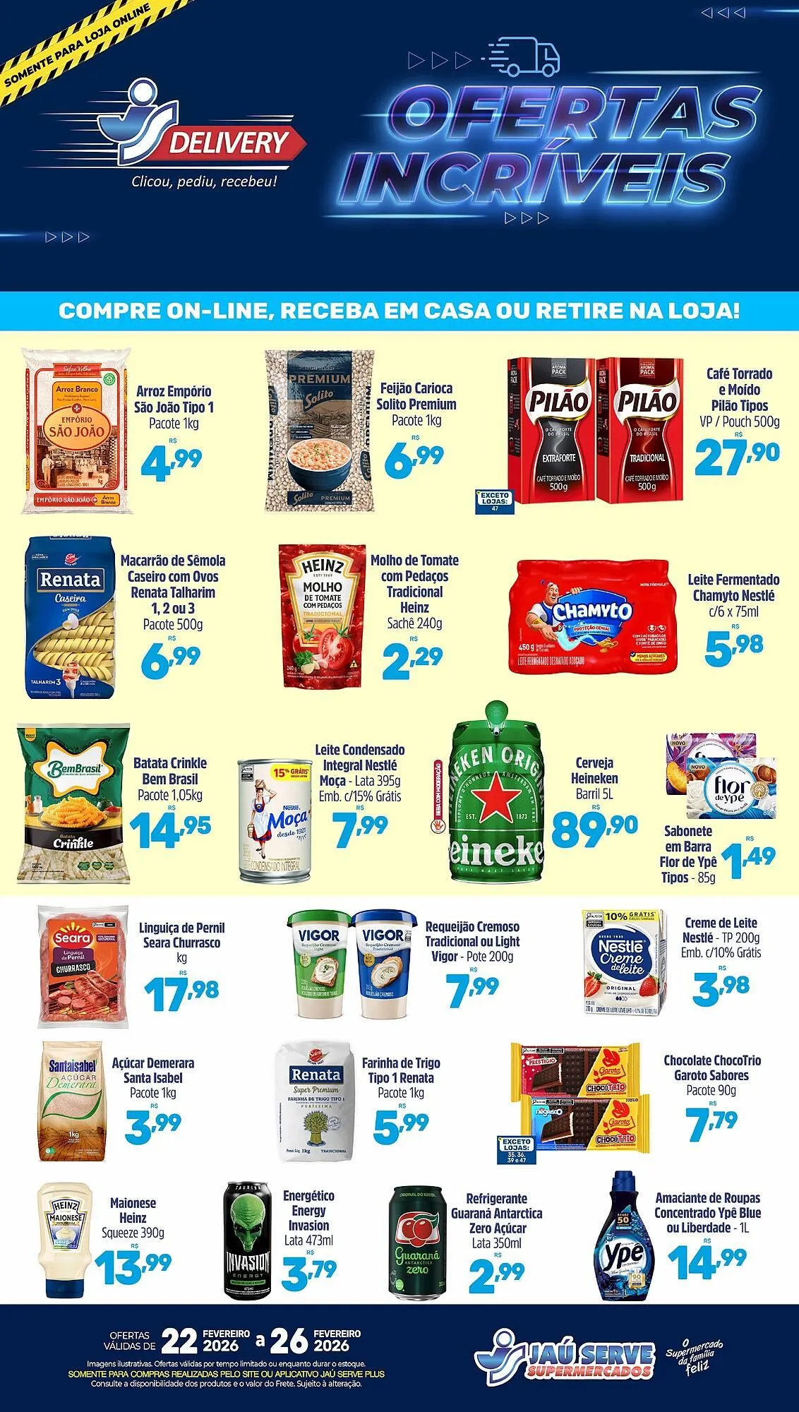 Encarte de Catálogo Supermercados Jau Serve 24 de fevereiro até 26 de fevereiro 2026 - Pagina 1