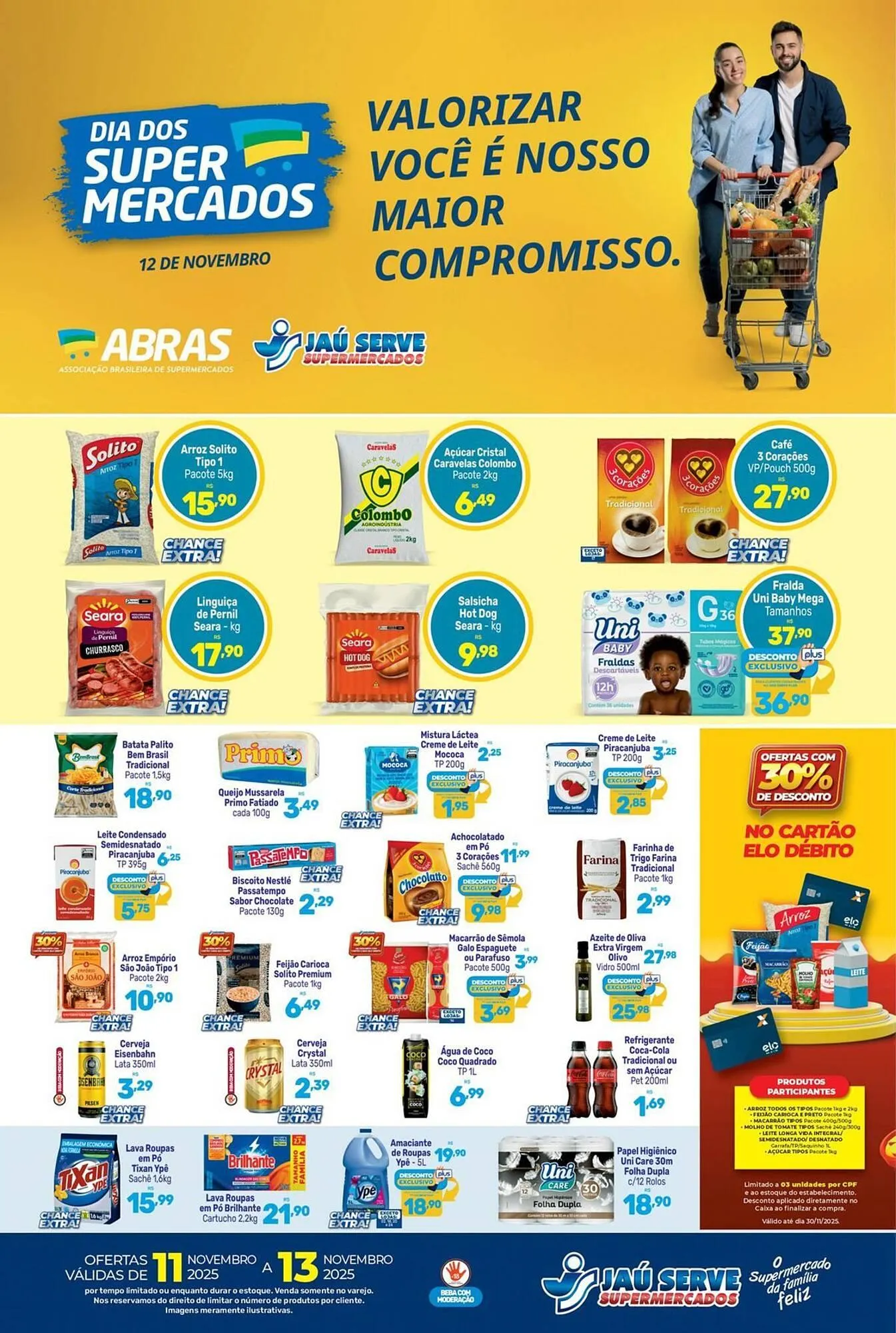 Encarte de Catálogo Supermercados Jau Serve 11 de novembro até 13 de novembro 2025 - Pagina 1