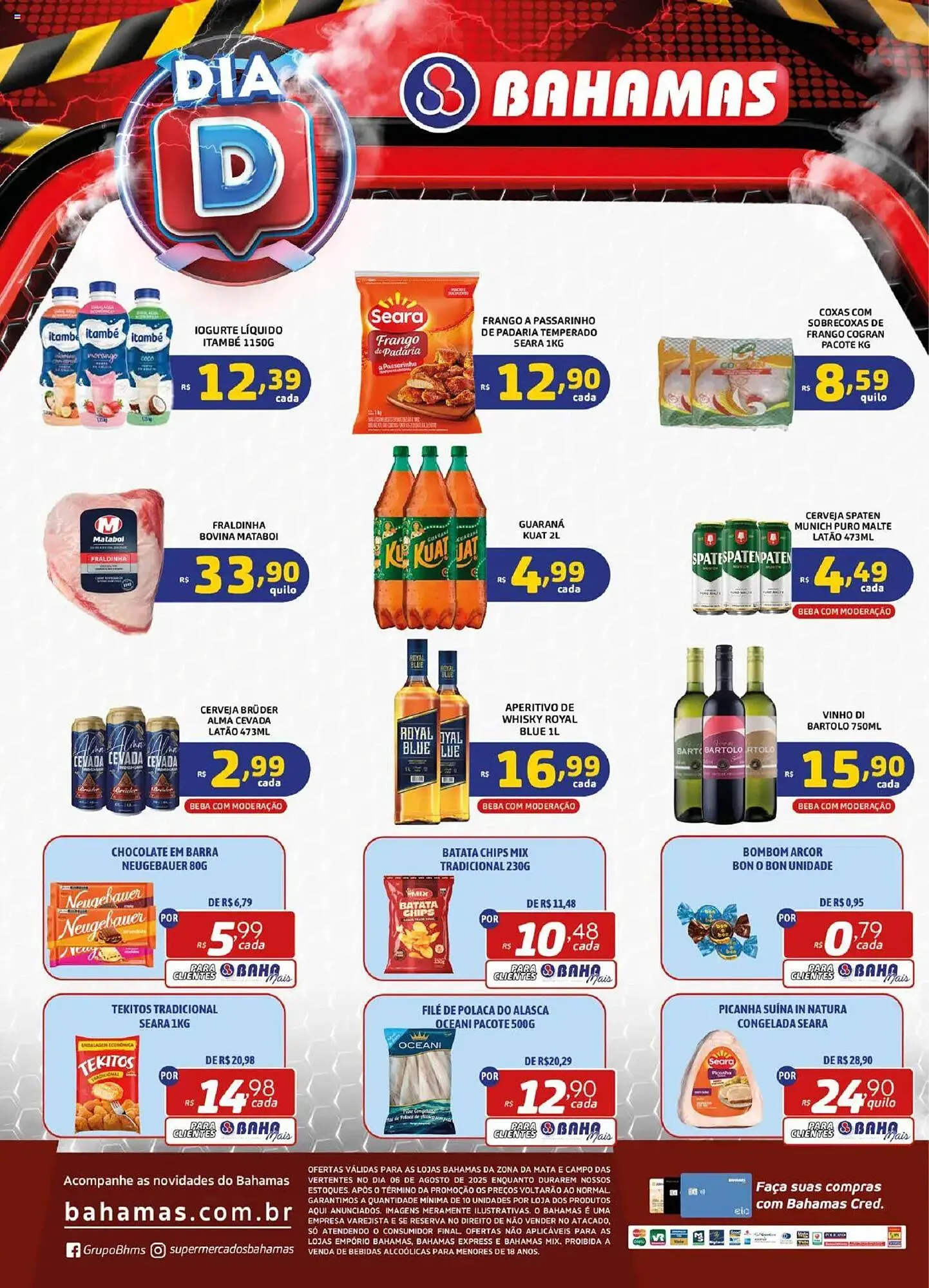 Encarte de Catálogo Bahamas Supermercados 6 de agosto até 7 de agosto 2025 - Pagina 2