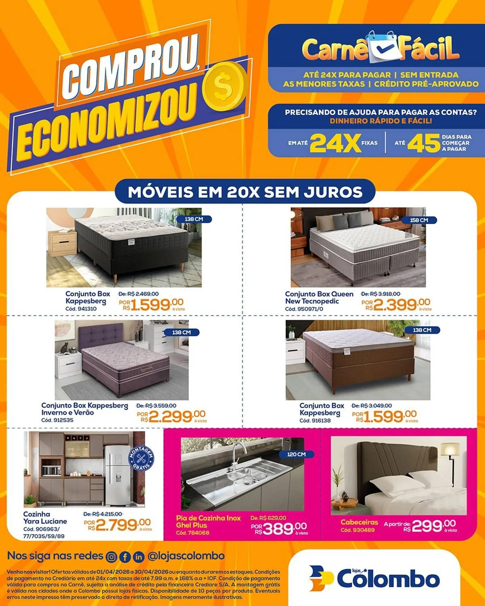 Encarte de Folheto Lojas Colombo 1 de abril até 30 de abril 2026 - Pagina 2