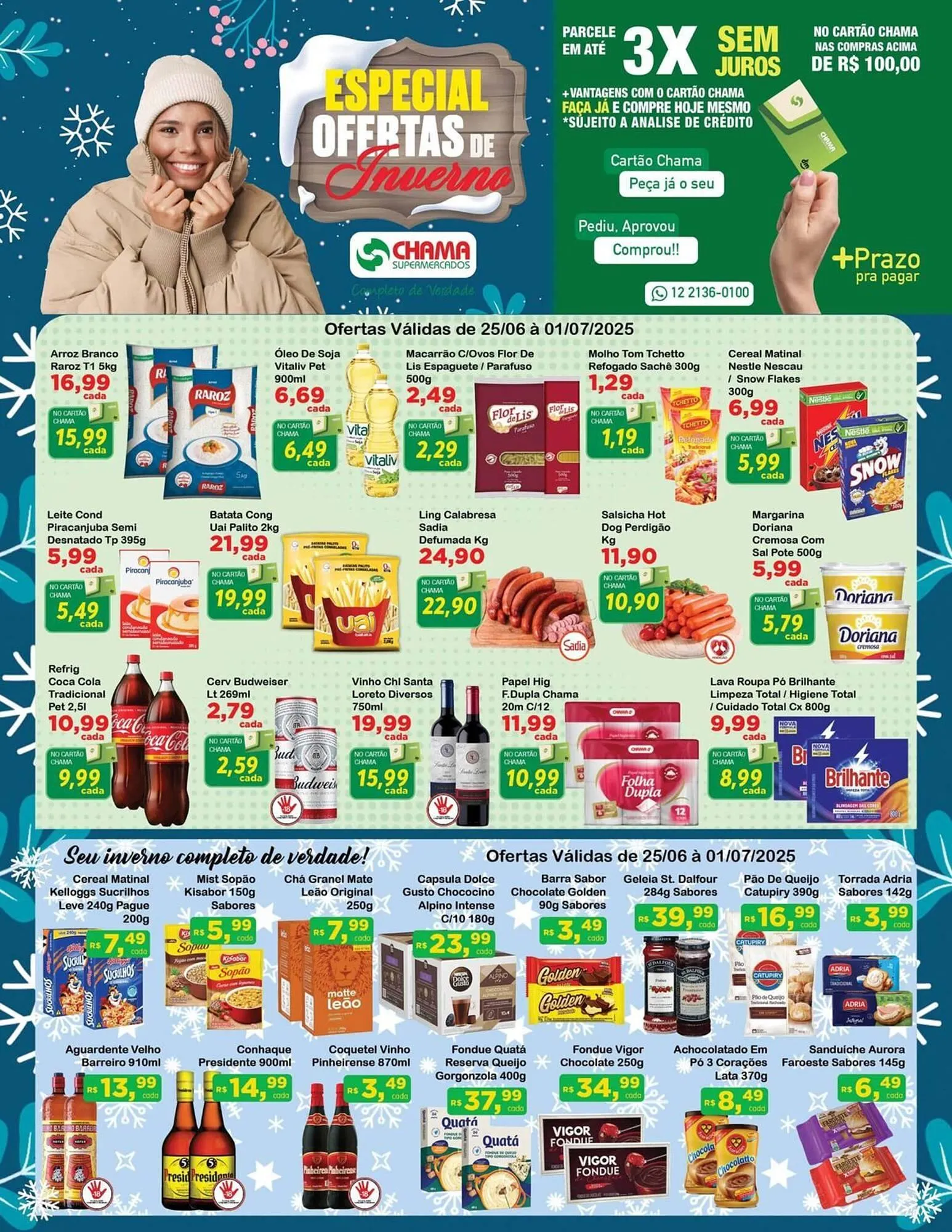 Encarte de Catálogo Chama Supermercados 25 de junho até 1 de julho 2025 - Pagina 1