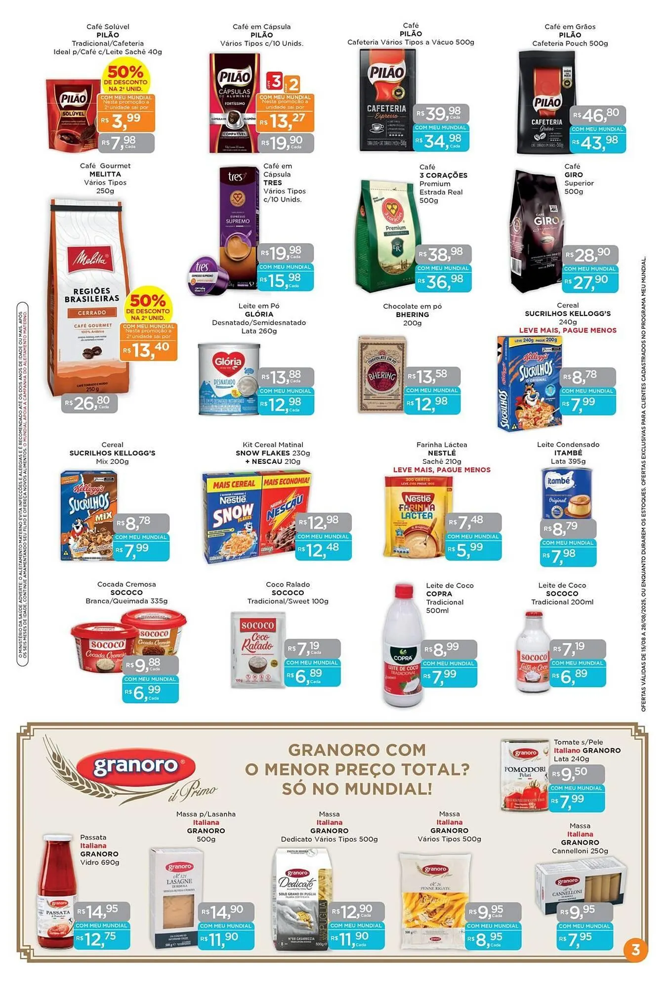 Encarte de Catálogo Supermercados Mundial 15 de agosto até 29 de agosto 2025 - Pagina 3