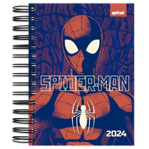 Agenda Diária 2024 Marvel Homem Aranha - Spiderman Spiral - PT 1 UN