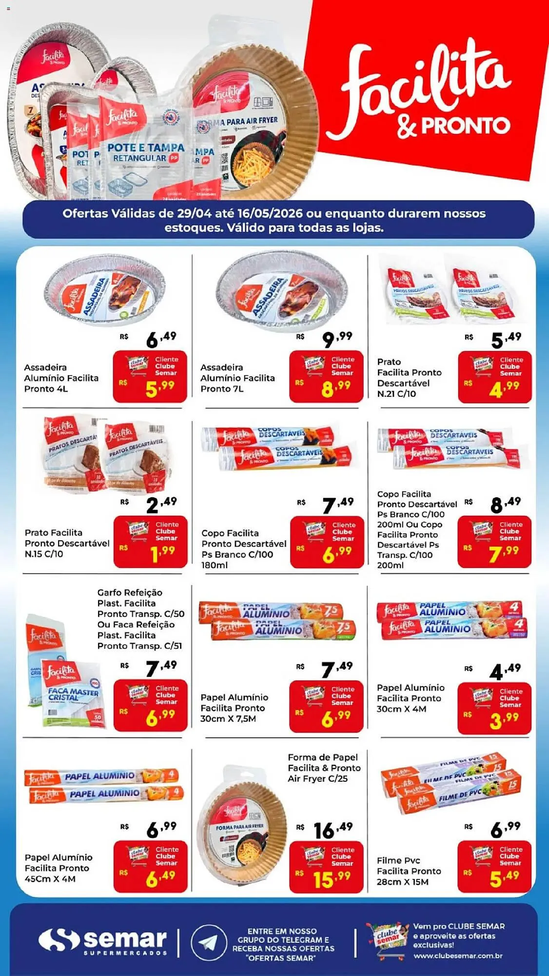 Encarte de Folheto Semar Supermercado 29 de abril até 16 de maio 2026 - Pagina 1