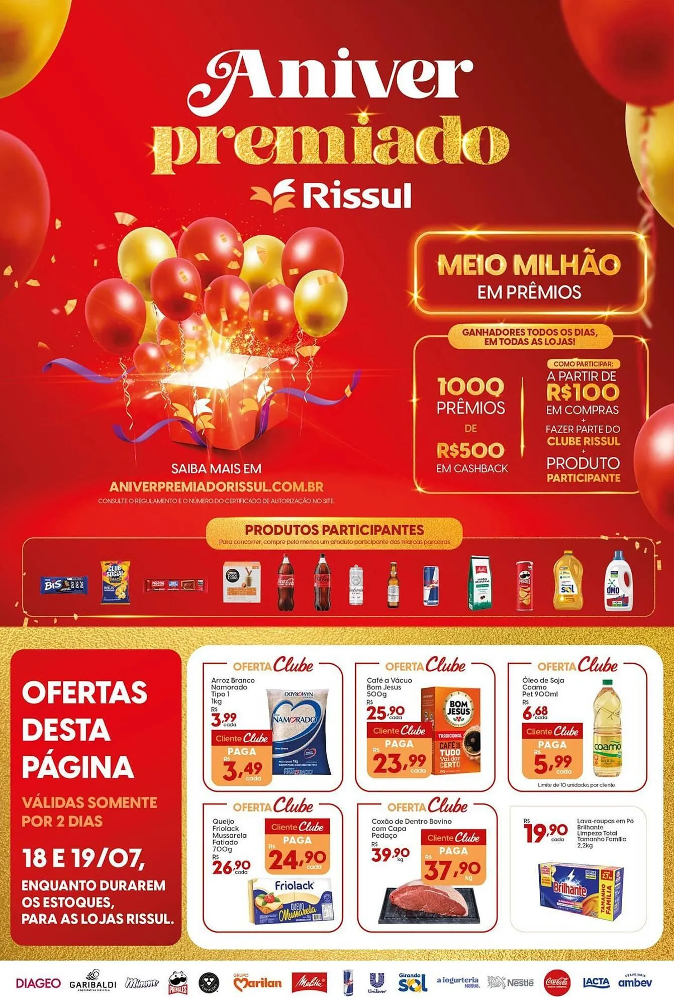 Encarte de Catálogo Supper Rissul 18 de julho até 19 de julho 2025 - Pagina 1