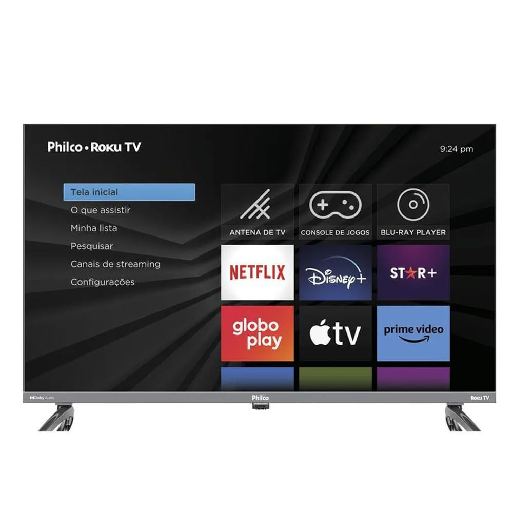 Smart TV Philco 32" PTV32K34RKGB Led Roku - Cinza