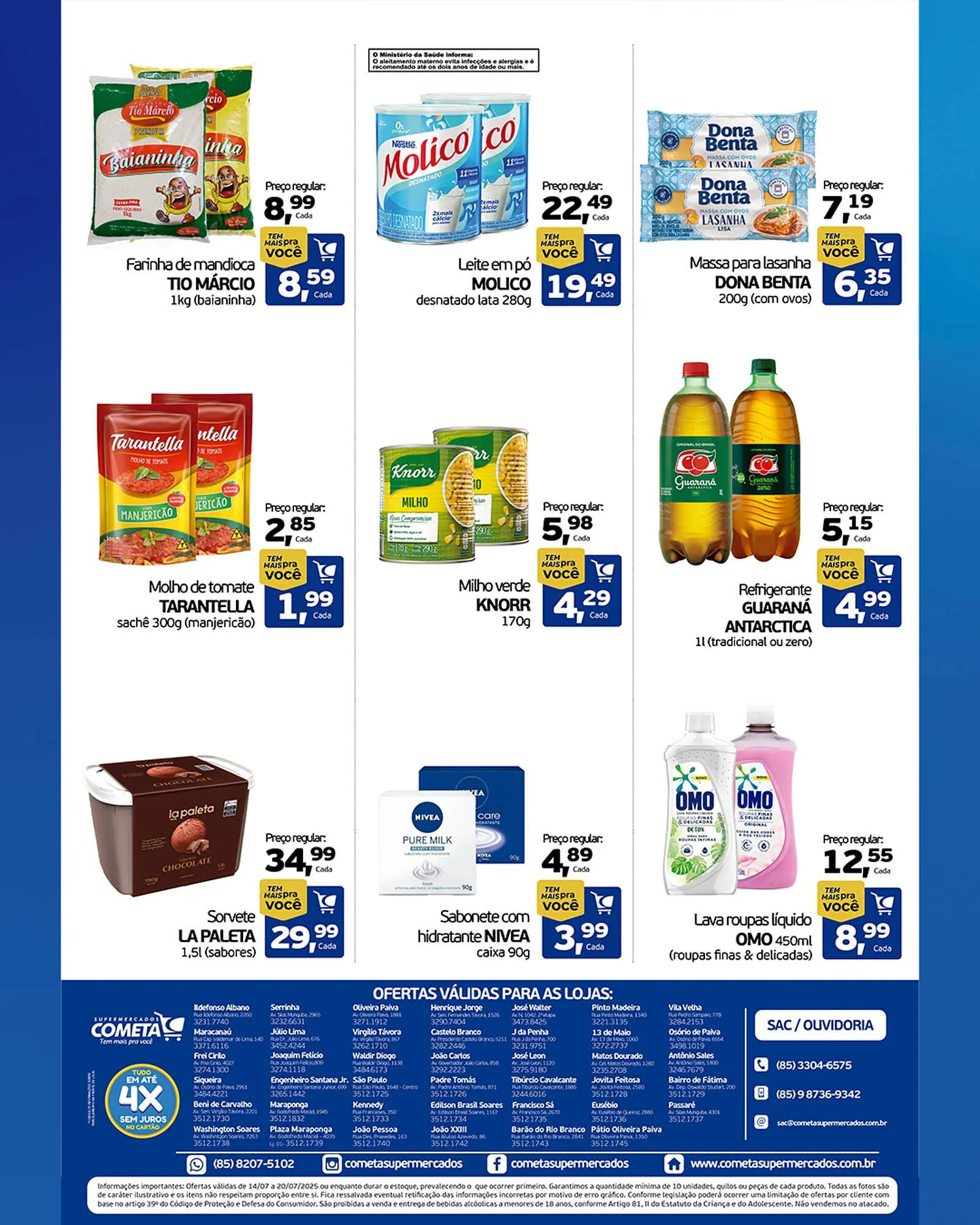 Encarte de Catálogo Cometa Supermercados 15 de julho até 20 de julho 2025 - Pagina 3