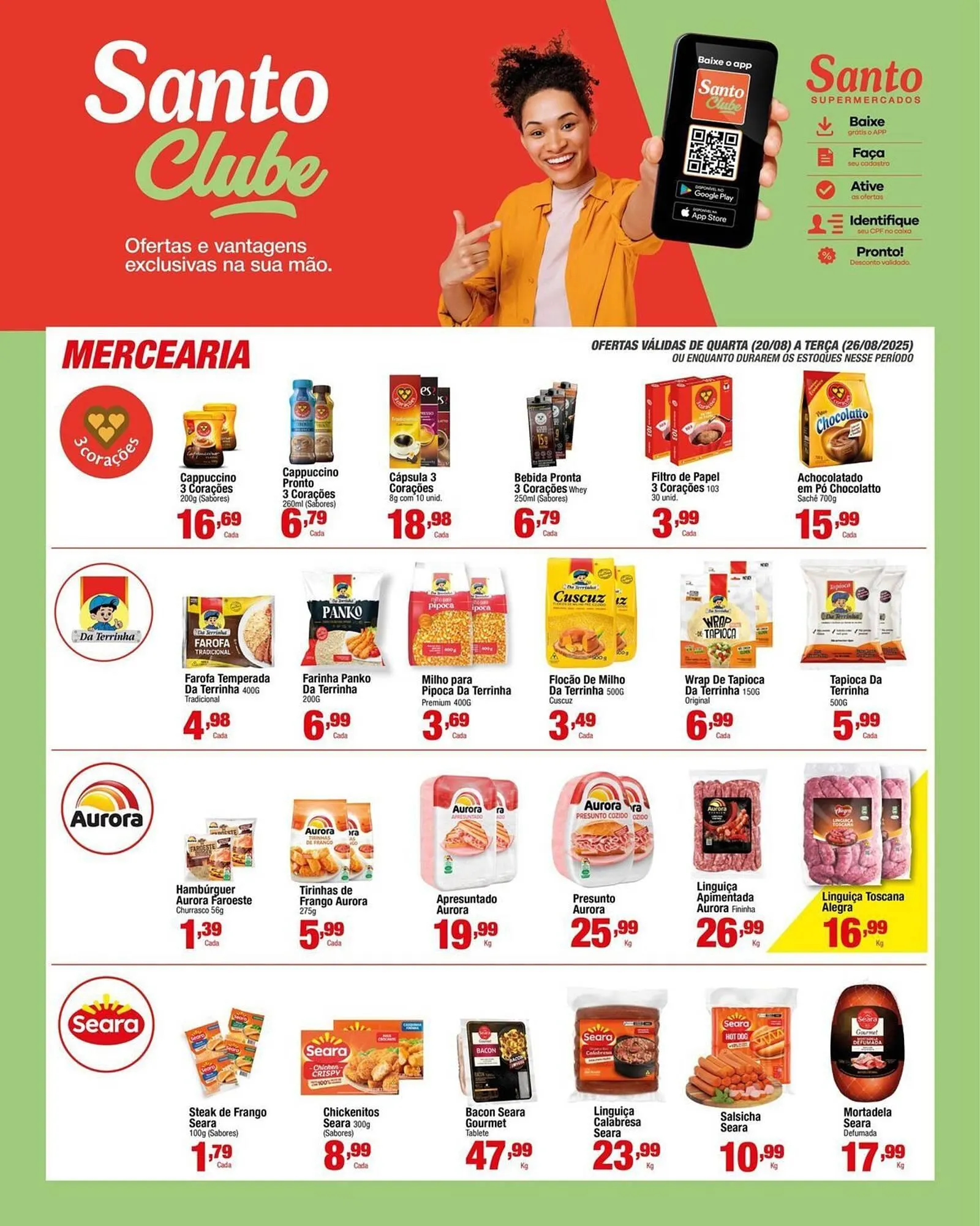 Encarte de Catálogo Santo Supermercados 20 de agosto até 26 de agosto 2025 - Pagina 1
