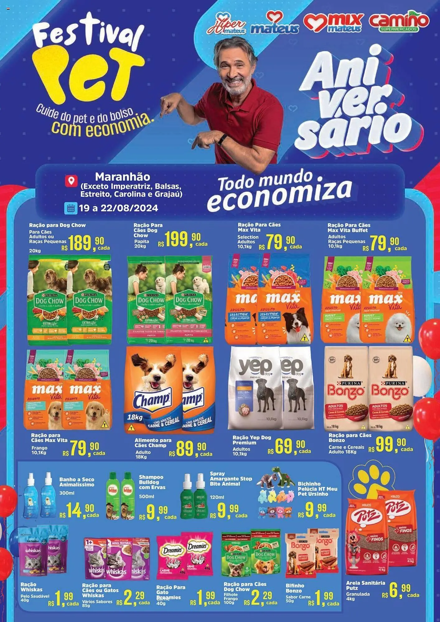 Encarte de Catálogo Supermercados Mateus 19 de agosto até 22 de agosto 2024 - Pagina 1