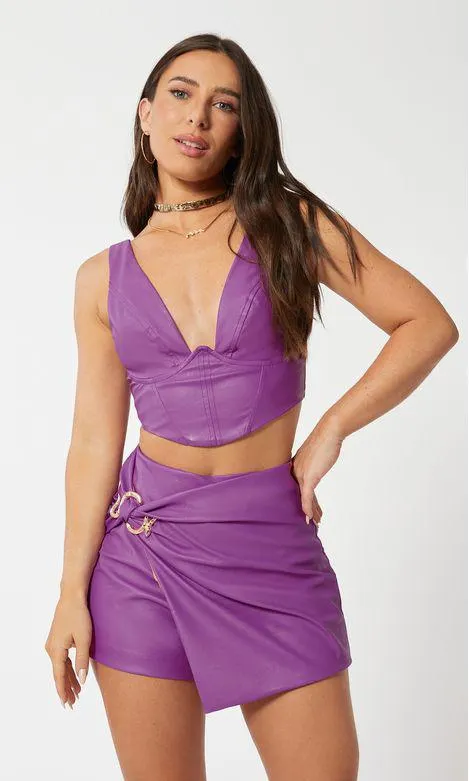 Corselet Faux Leather Aro - Boreal