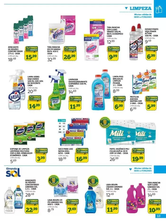 Encarte de Quinzenal Super 19 de março até 19 de abril 2025 - Pagina 13