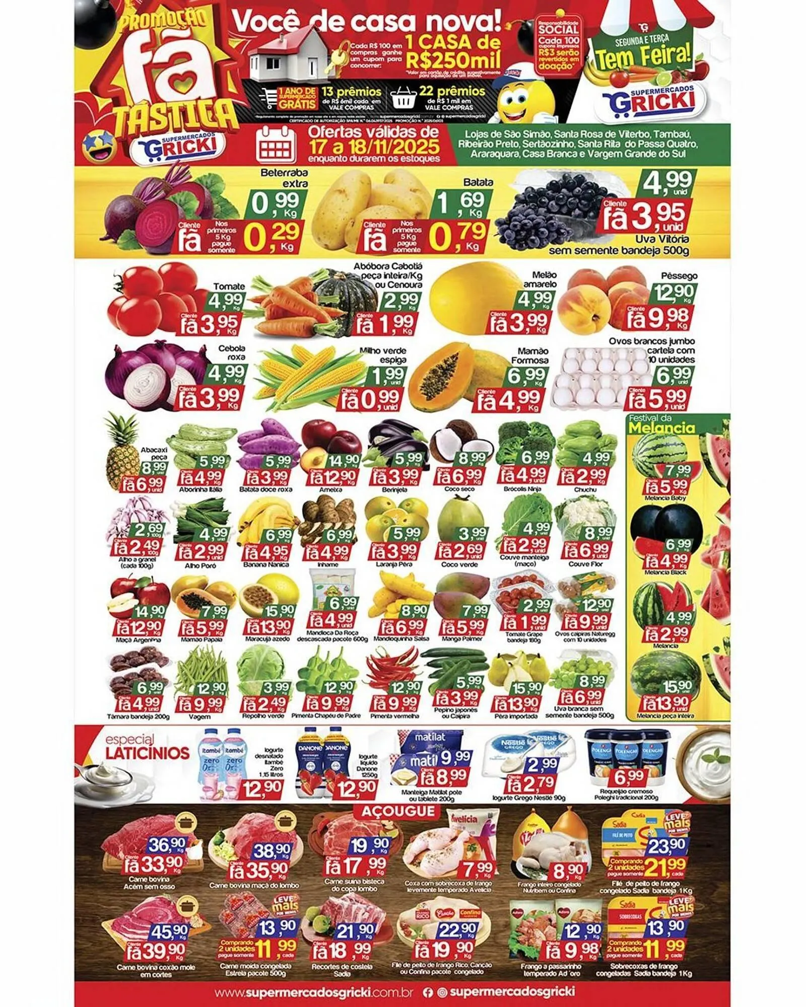 Encarte de Catálogo Supermercados Gricki 17 de novembro até 18 de novembro 2025 - Pagina 1