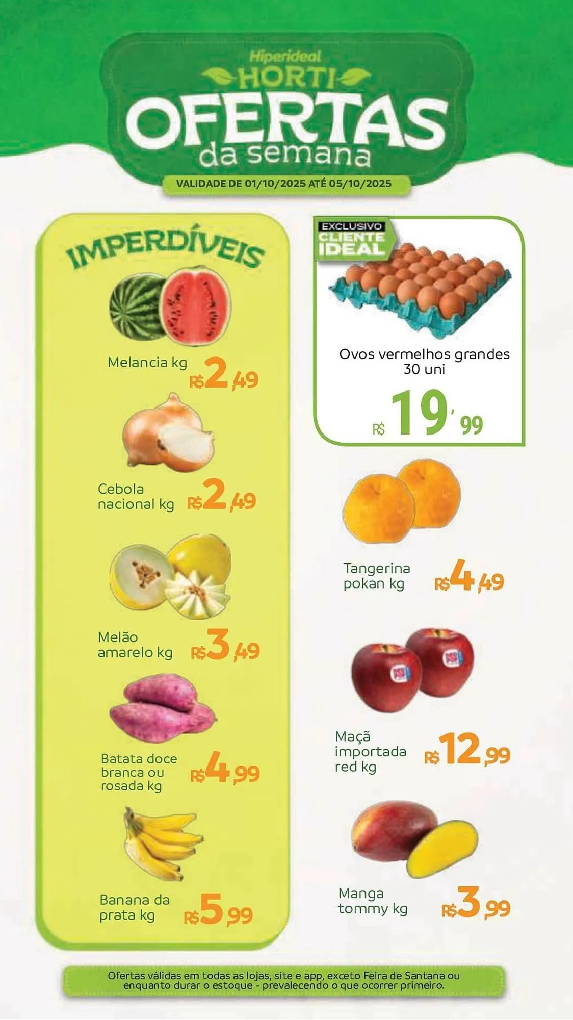 Encarte de Catálogo Hiperideal Supermercados 1 de outubro até 5 de outubro 2025 - Pagina 1