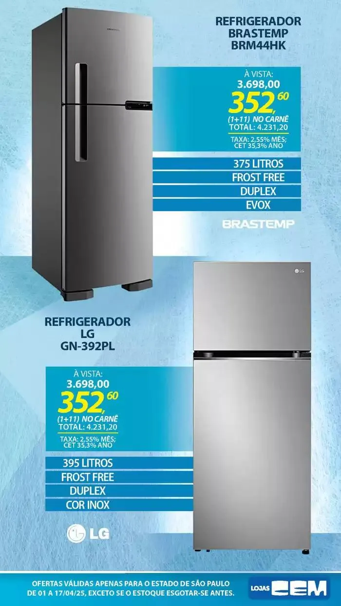 Encarte de Encarte Lojas Cem 3 de abril até 17 de abril 2025 - Pagina 34