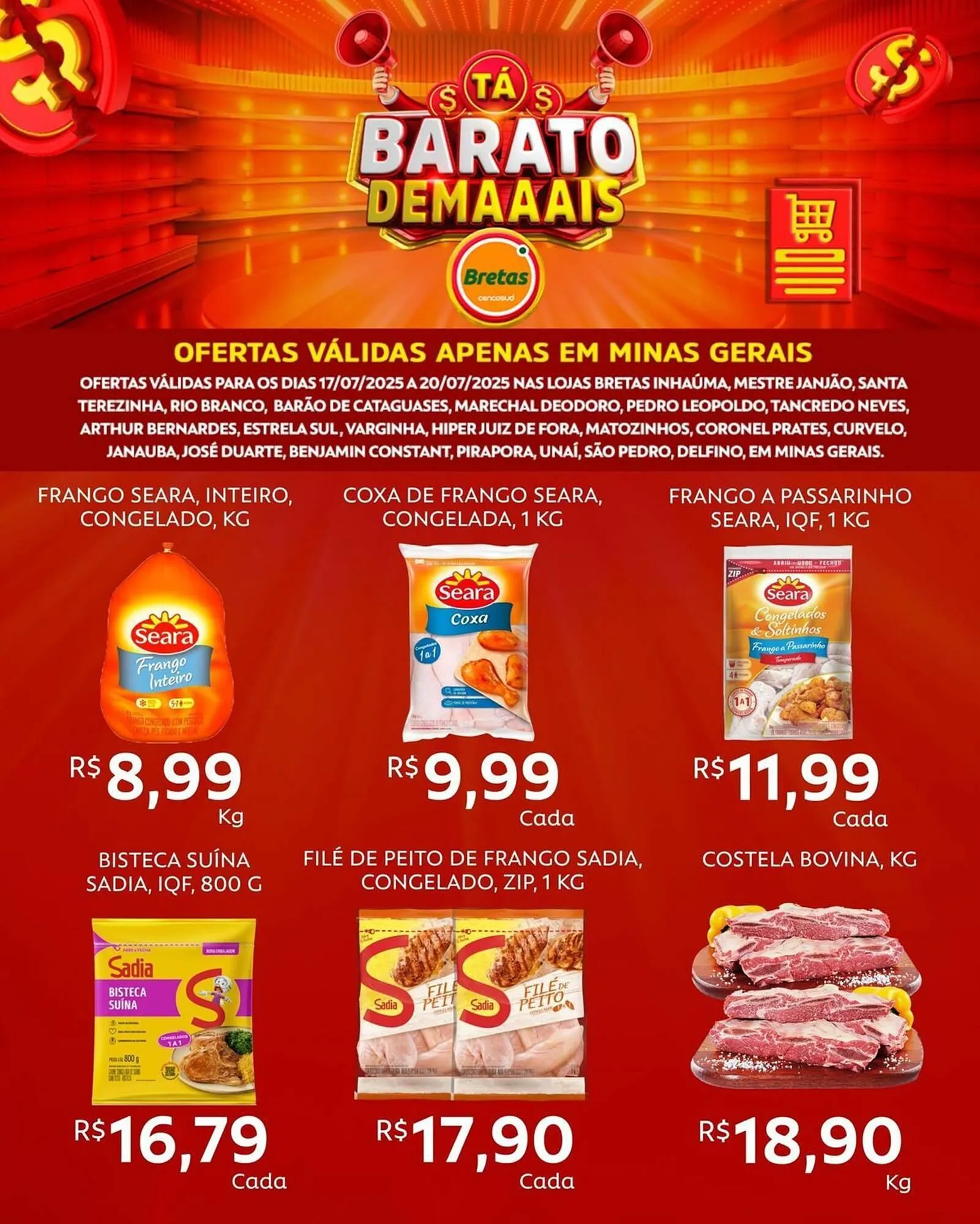 Encarte de Catálogo Supermercados Bretas 17 de julho até 23 de julho 2025 - Pagina 7