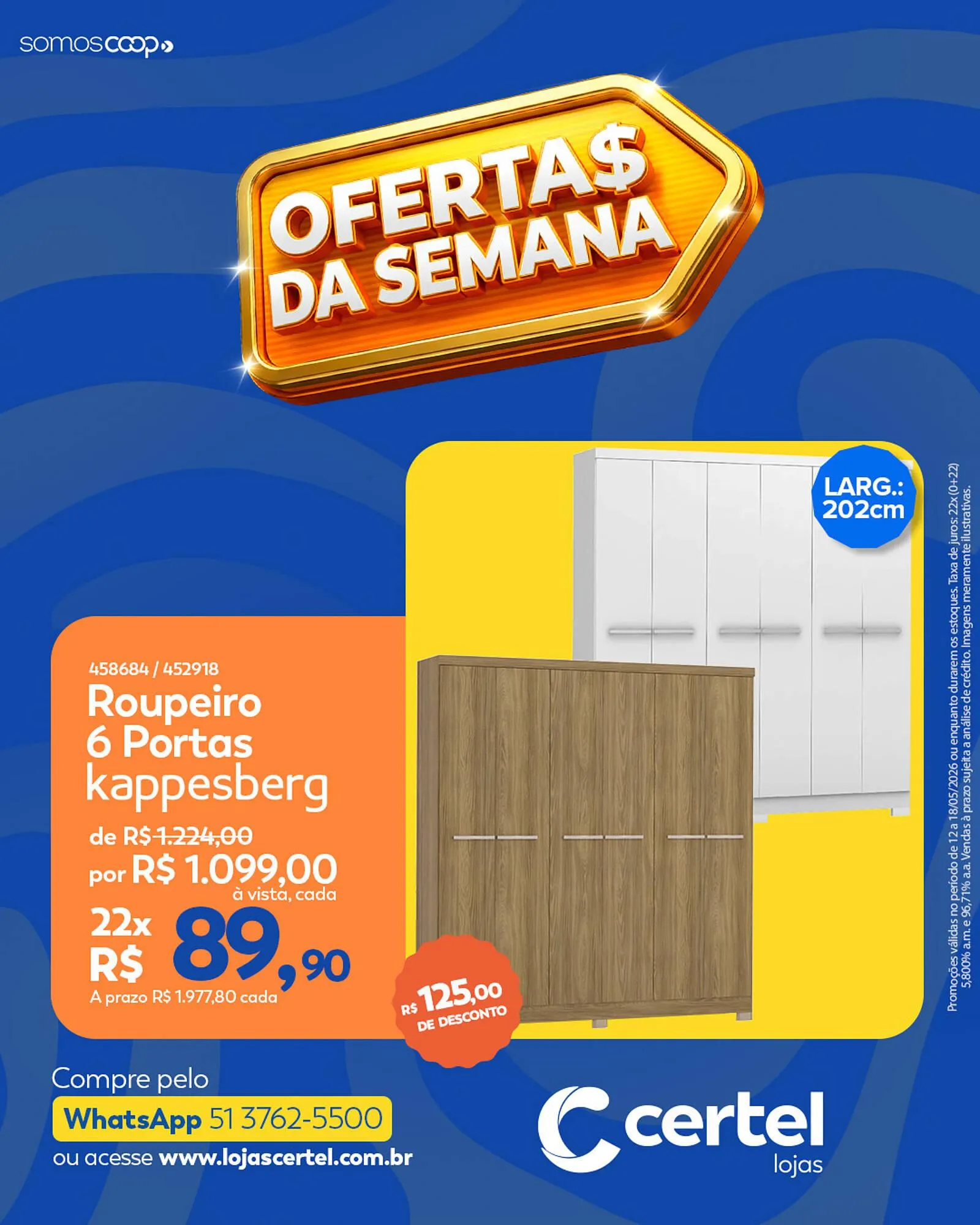 Encarte de Folheto Lojas Certel 12 de maio até 18 de maio 2026 - Pagina 1