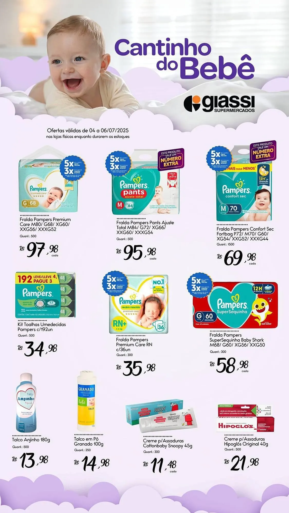 Encarte de Catálogo Giassi Supermercados 4 de julho até 6 de julho 2025 - Pagina 1