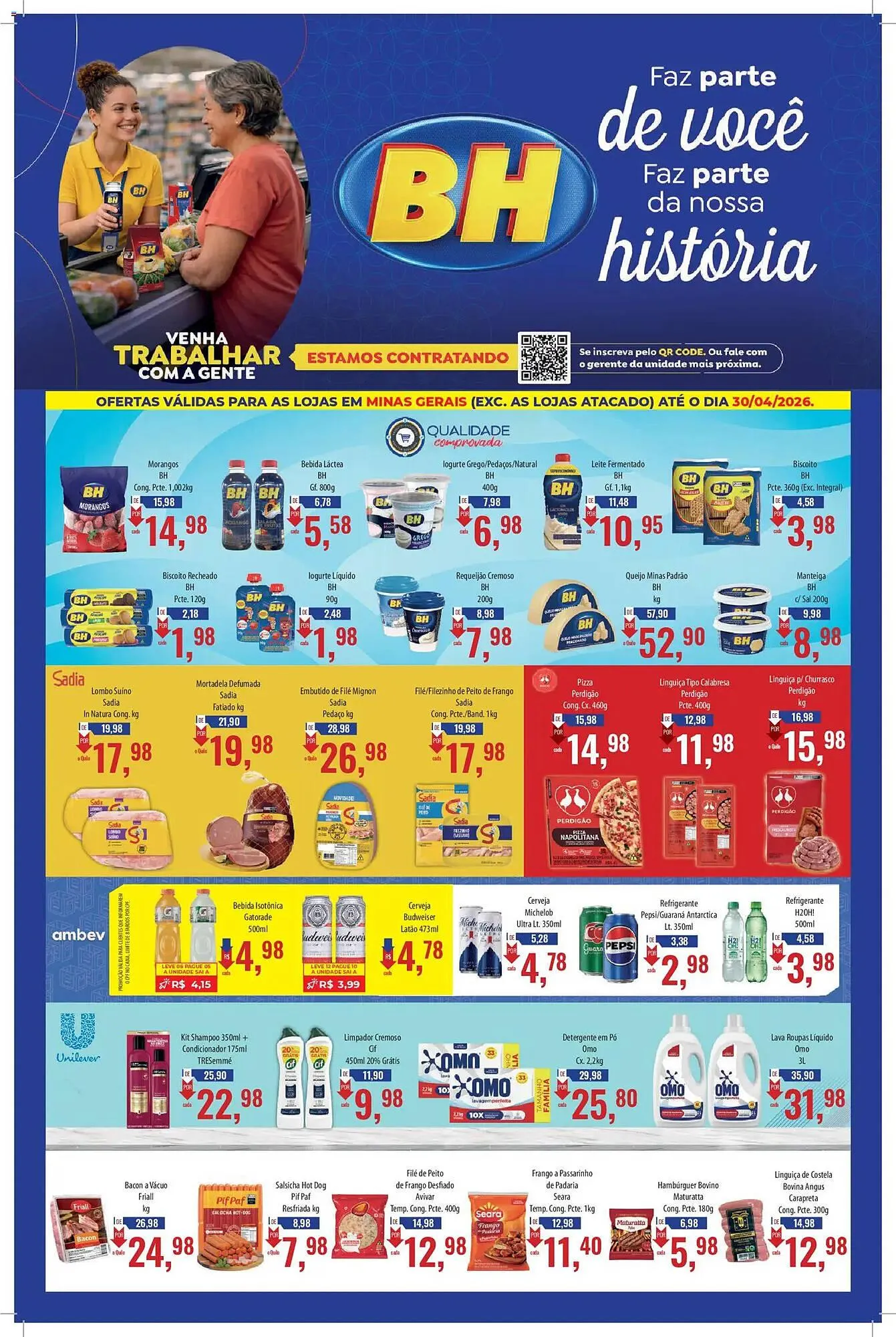 Encarte de Folheto Supermercados BH 17 de abril até 1 de maio 2026 - Pagina 1