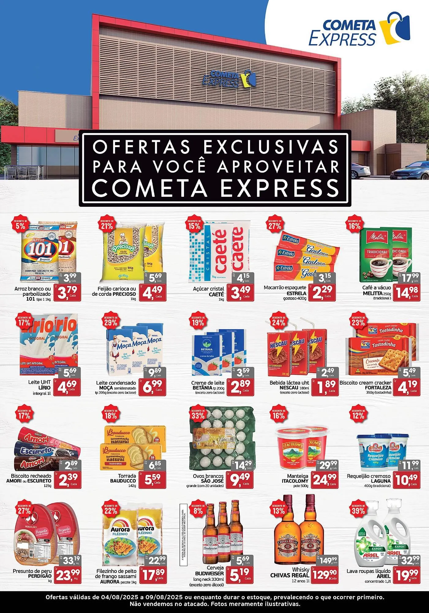 Encarte de Catálogo Cometa Supermercados 4 de agosto até 9 de agosto 2025 - Pagina 1