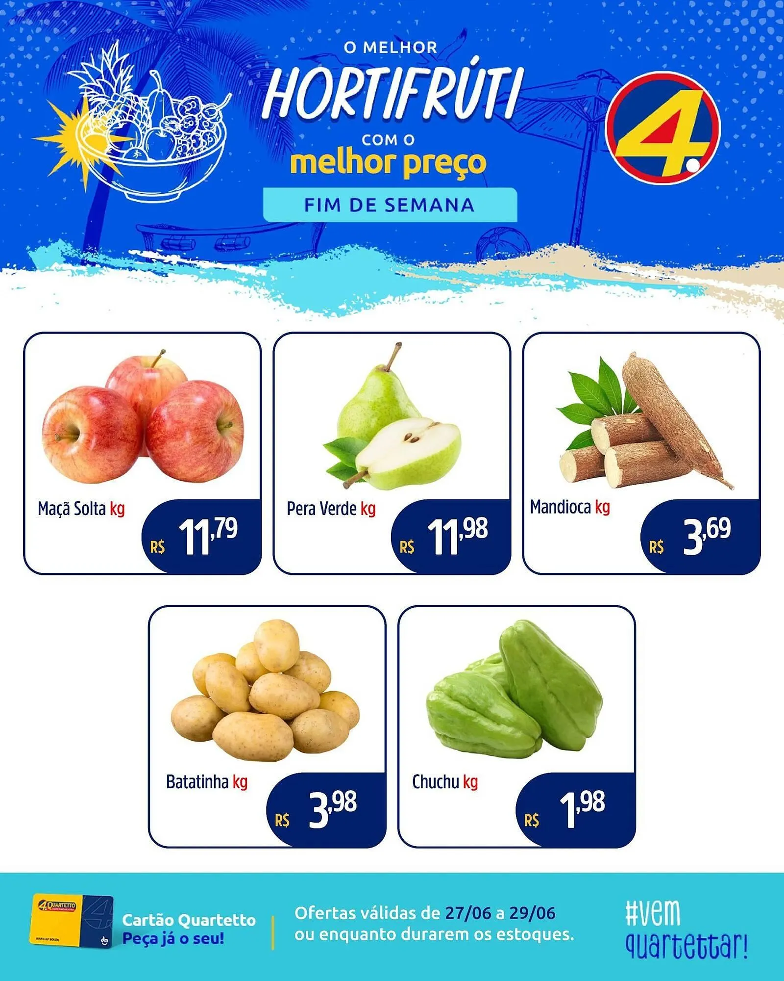 Encarte de Catálogo Quartetto Supermercados 27 de junho até 29 de junho 2025 - Pagina 4