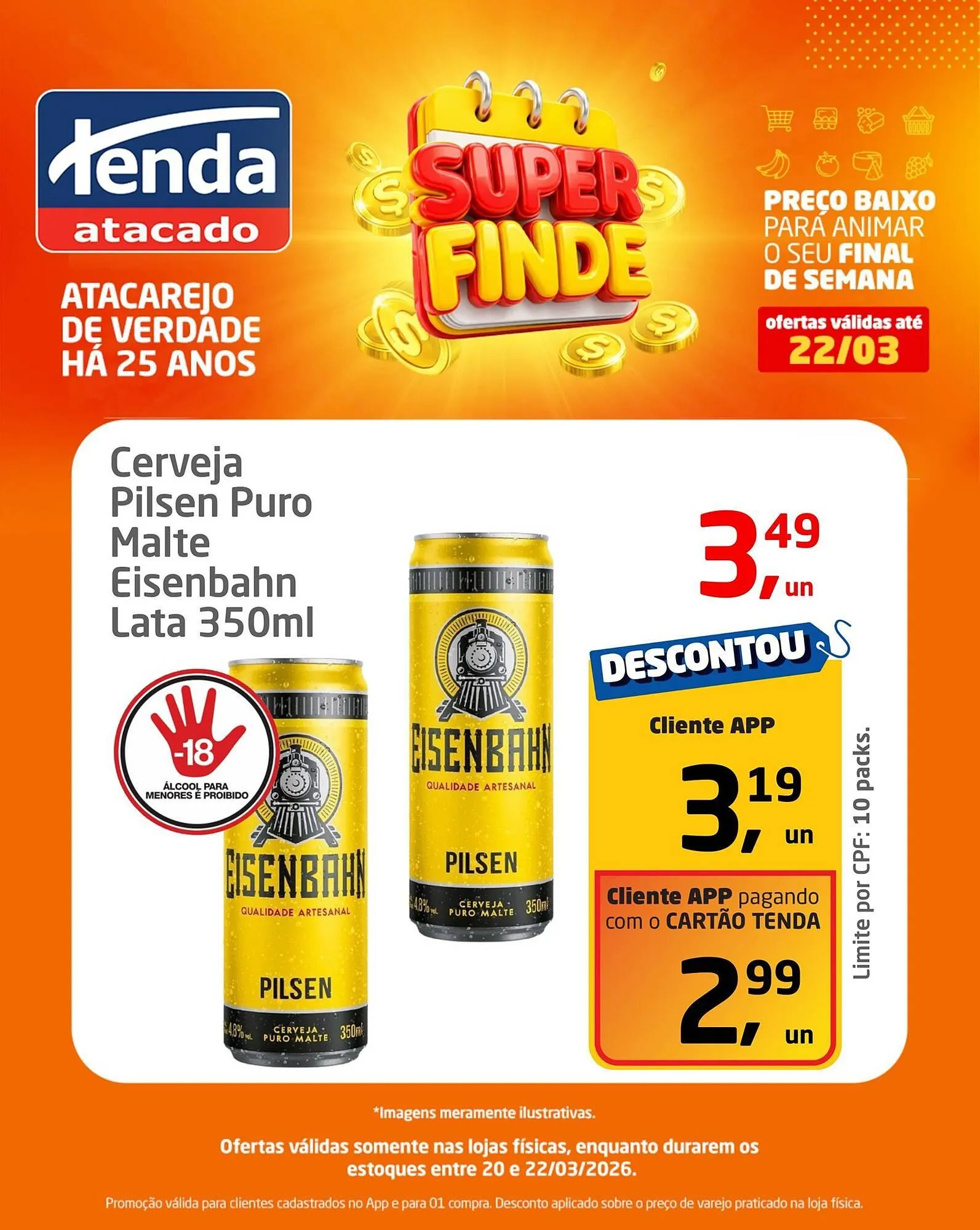 Encarte de Folheto Tenda Atacado 20 de março até 22 de março 2026 - Pagina 1