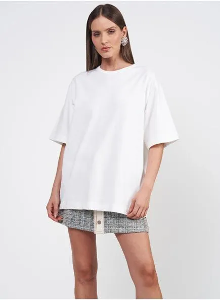 Camiseta Reta Oversized Alongada