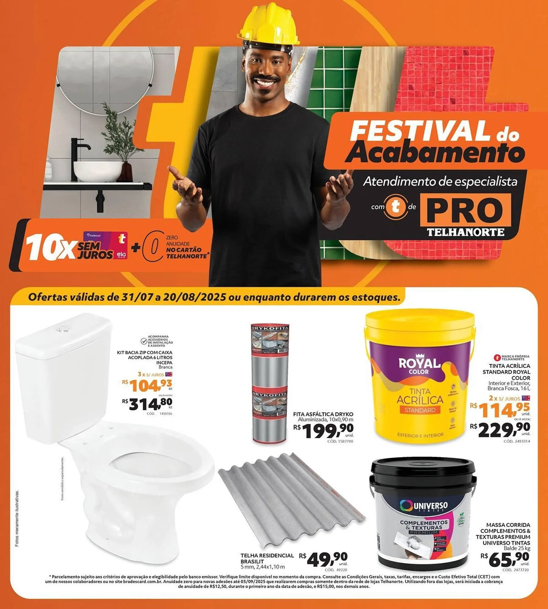 Encarte de Catálogo Telhanorte 1 de agosto até 20 de agosto 2025 - Pagina 1