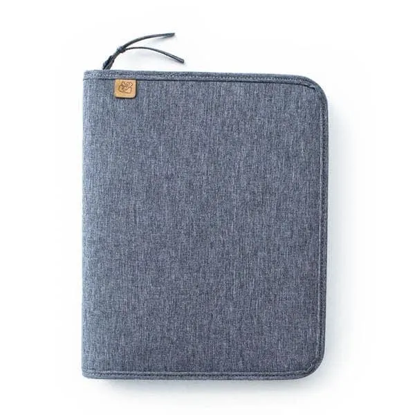 Fichário Universitário Cinza, 4 argolas com zíper, 2501421, Trousses - PT 1 UN