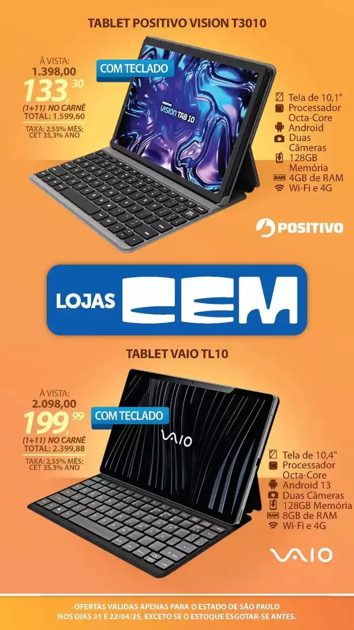 Encarte de Encarte Lojas Cem 18 de abril até 30 de abril 2025 - Pagina 9