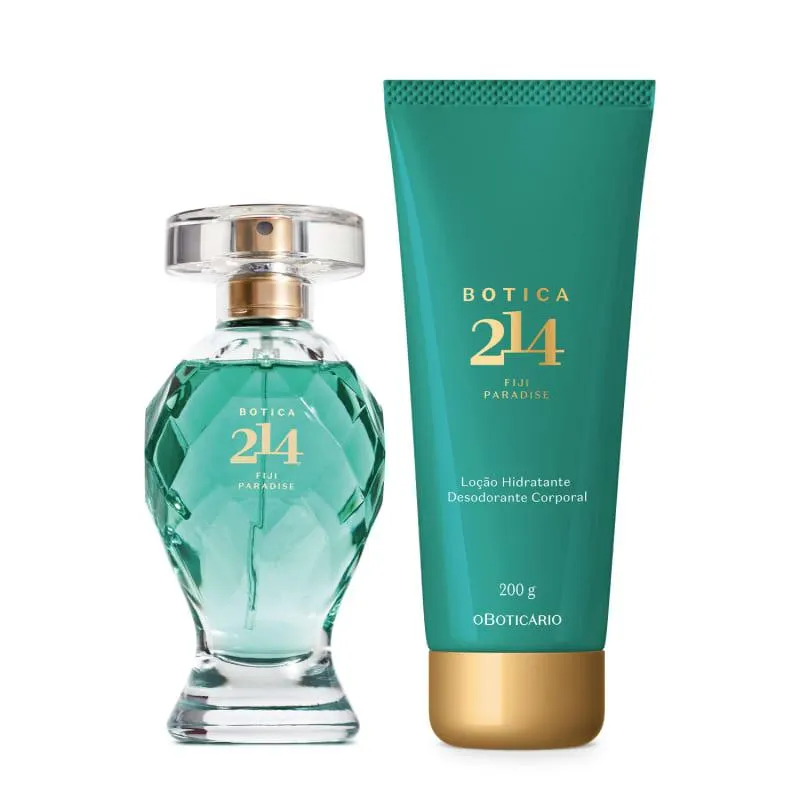 Combo Botica 214 Fiji Paradise Feminino: Eau De Parfum 75ml + Loção Hidratante Corporal 200ml