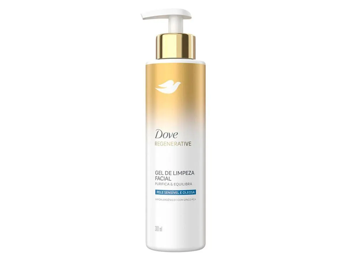 Gel de Limpeza Facial Dove Regenerative Purifica & Equilibra Pele Sensível e Oleosa 300ml