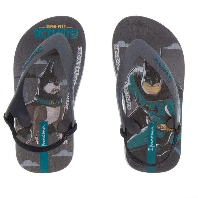 Chinelo Infantil Ipanema DC Super Pets Baby Cinza