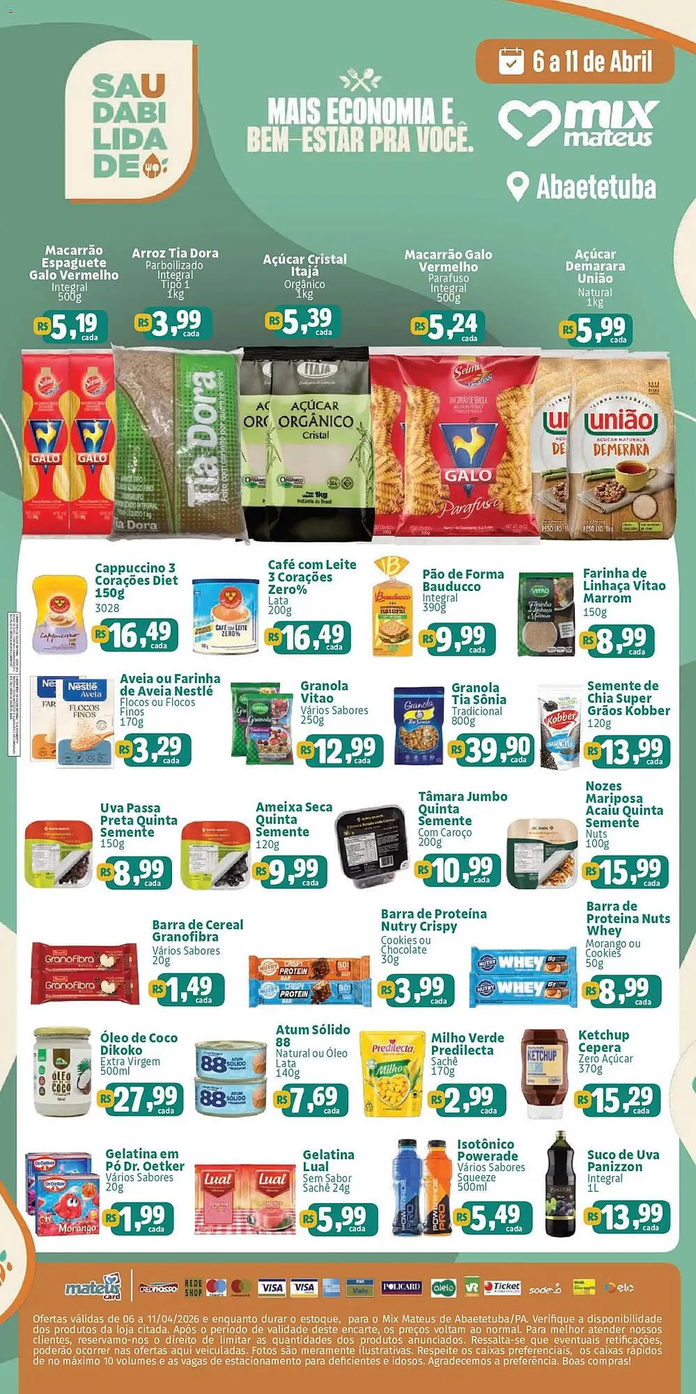 Encarte de Catálogo Supermercados Mateus 6 de abril até 11 de abril 2026 - Pagina 1