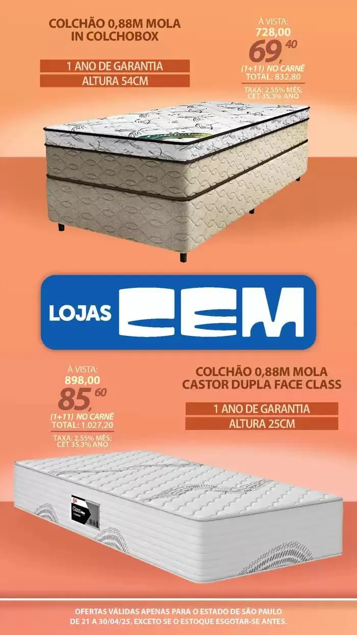 Encarte de Encarte Lojas Cem 18 de abril até 30 de abril 2025 - Pagina 97