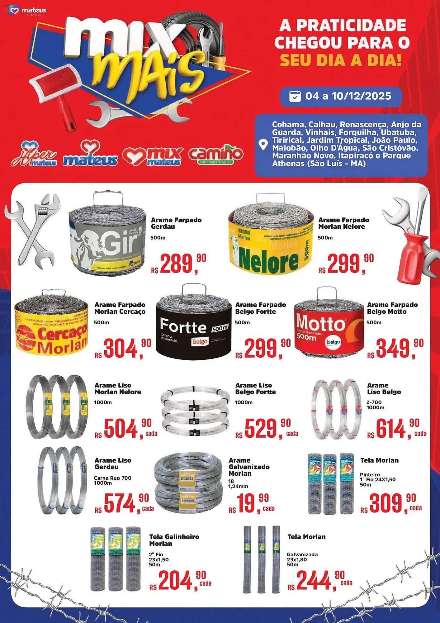 Encarte de Catálogo Supermercados Mateus 4 de dezembro até 10 de dezembro 2025 - Pagina 1