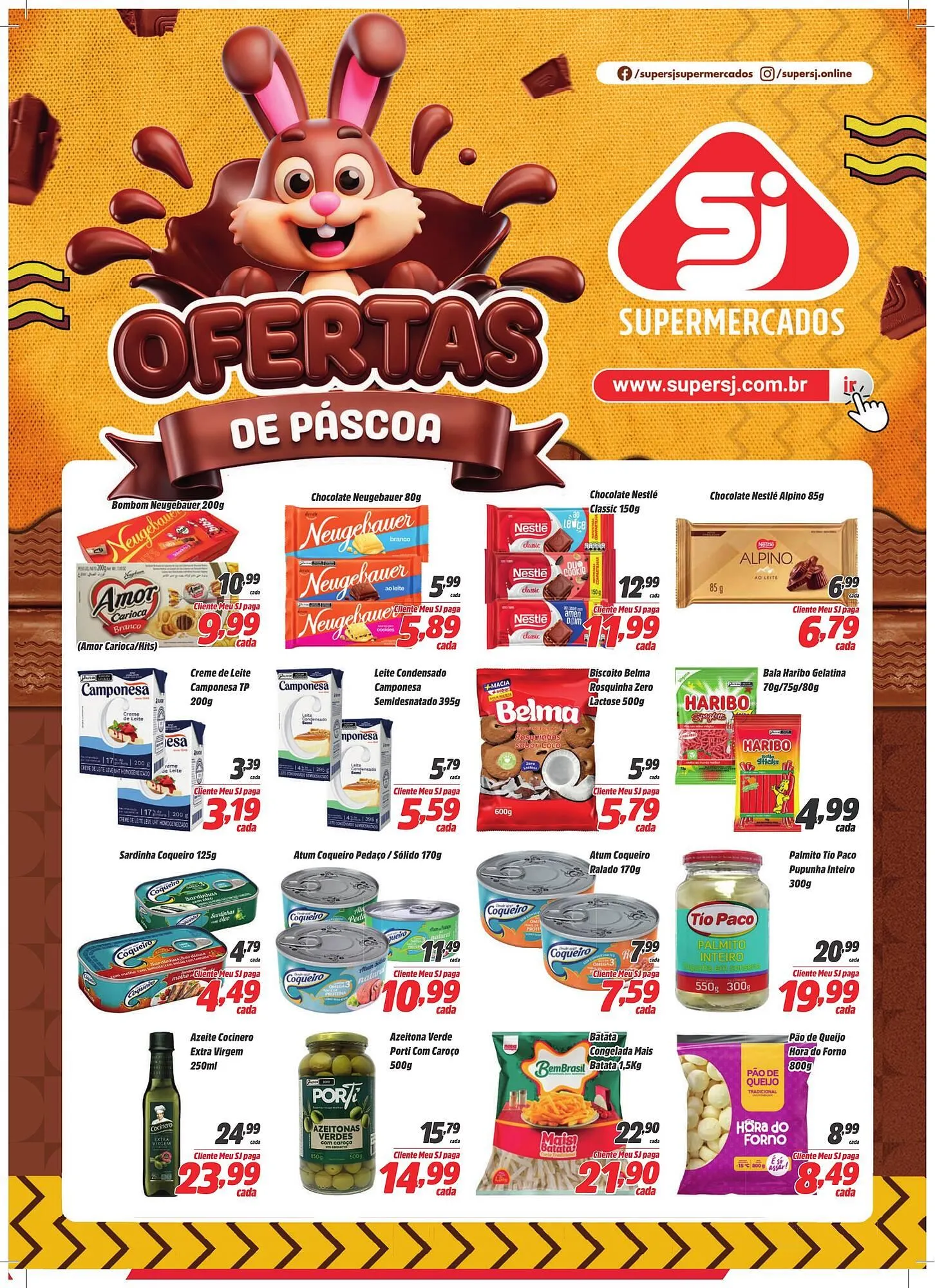 Encarte de Catálogo Sj Supermercados 3 de abril até 16 de abril 2025 - Pagina 1