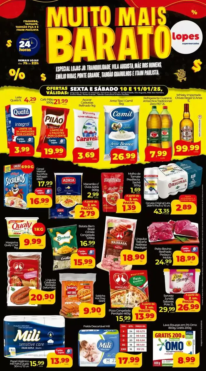 Encarte de SUPER OFERTAS MUITO MAIS BARATO 10 de janeiro até 13 de janeiro 2025 - Pagina 1