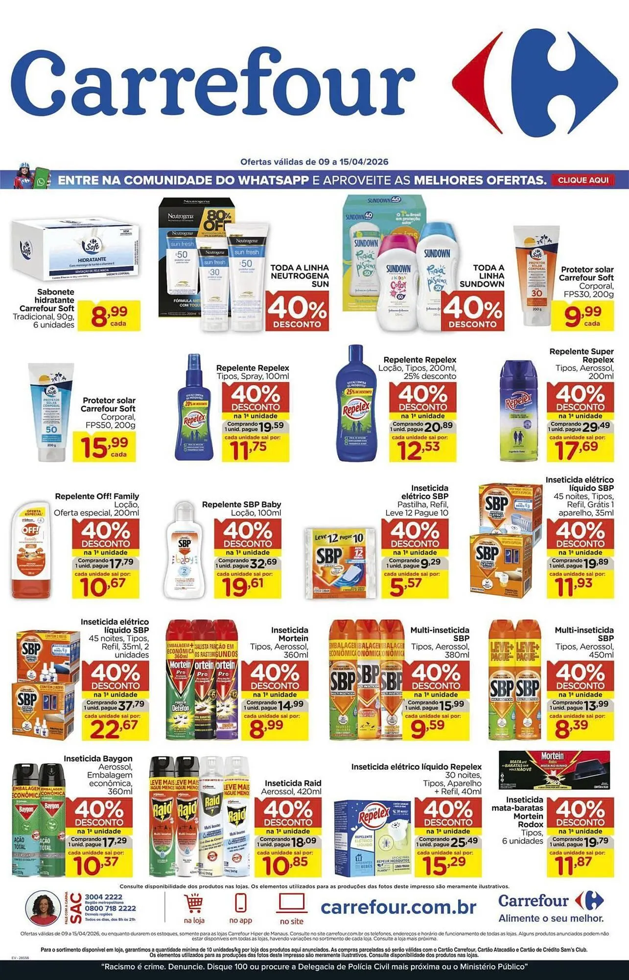 Encarte de Folheto Carrefour 9 de abril até 15 de abril 2026 - Pagina 1